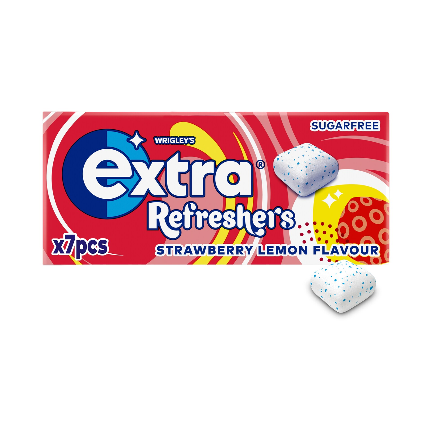 Extra Refreshers Strawberry Lemon Flavoured Gum 7 Pack 15.6G