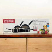 Cookware Set with Spoons 5 Pans & 5 Utensils Prestige 10Piece Non-Stick