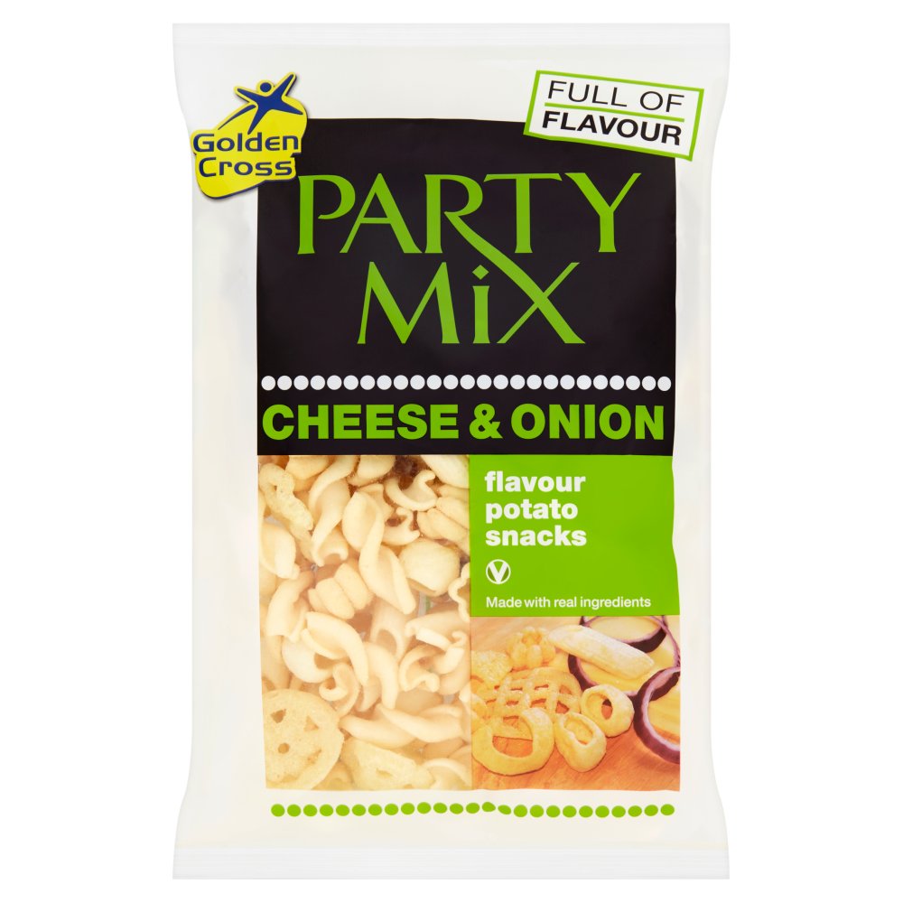 Golden Cross Party Mix Cheese and Onion Flavour Potato Snack 125g