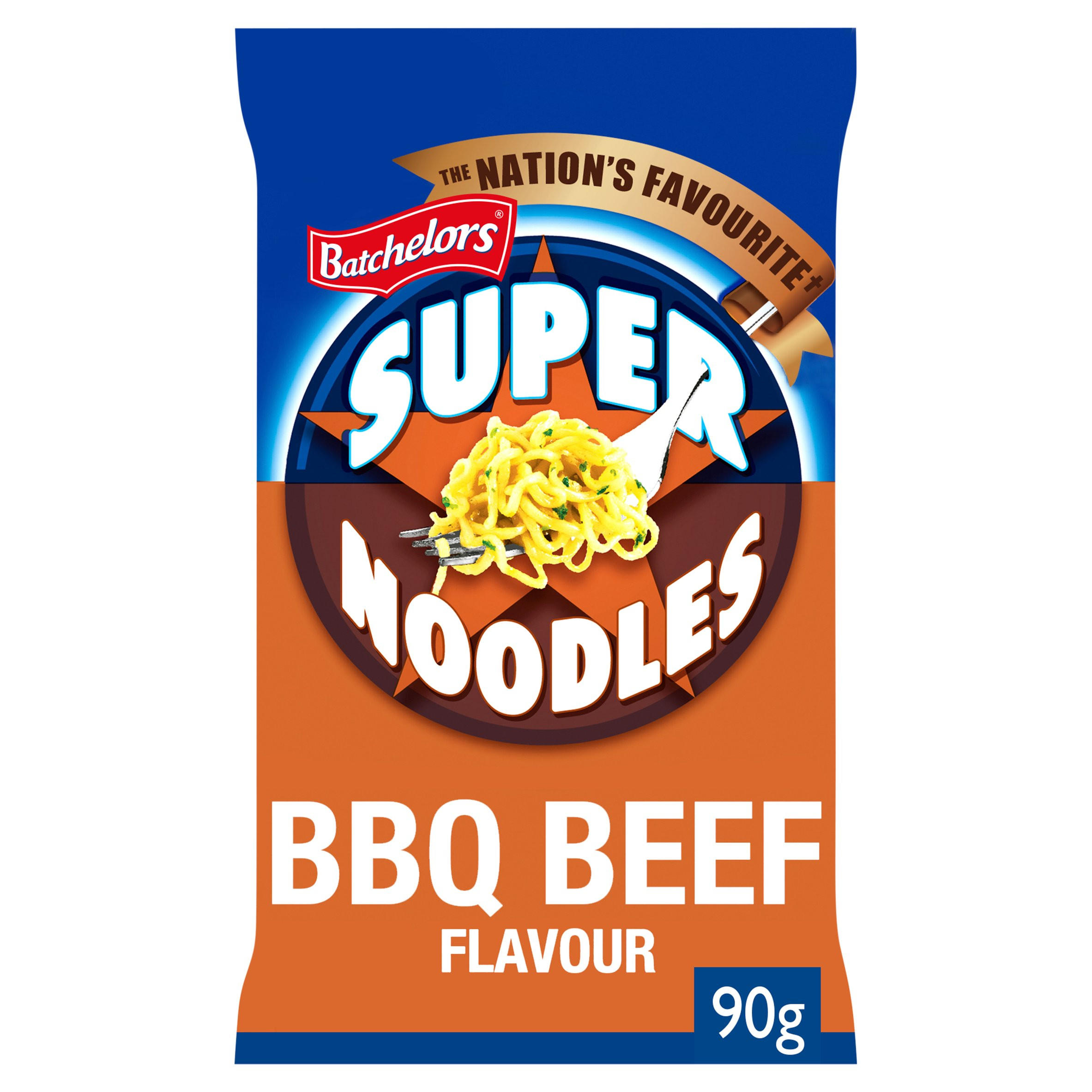 Noddle Block Batchelors Super Noodles BBQ Beef Flavour Instant Noodle Block 90g ...