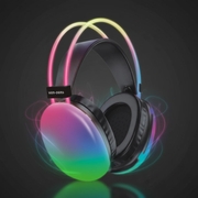 Wireless Headphones with RGB Lights (White)