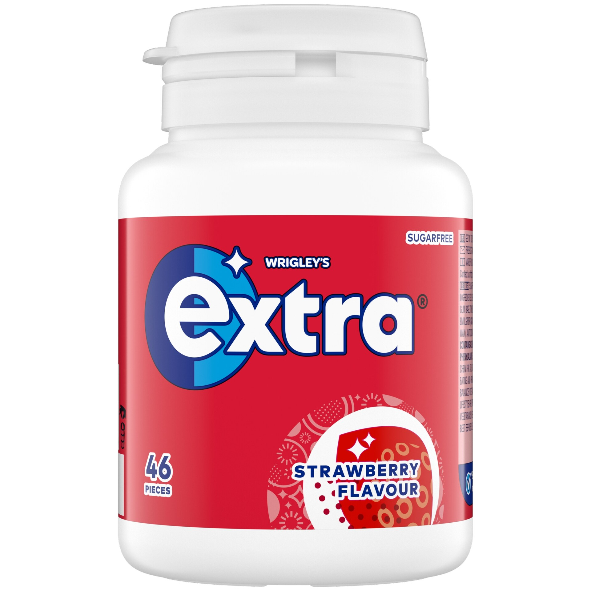 Wrigley's Extra Sugarfree Chewing Gum - Strawberry Flavour 46 Pieces 64g
