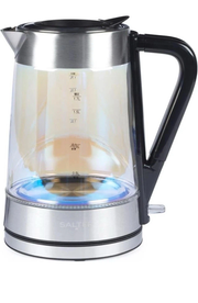 Salter 2200w Electric Glass Kettle 1.7L Stainless Steel