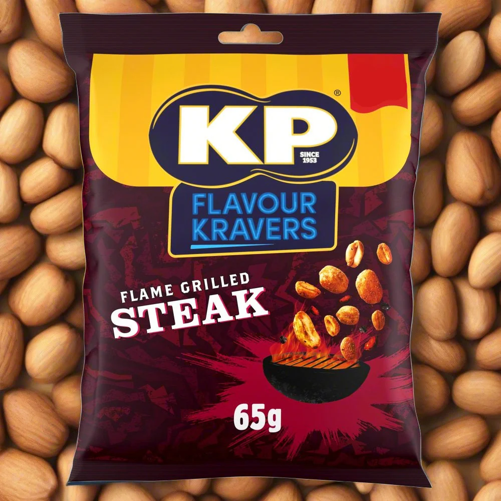 KP Flavour Kravers Flame Grilled Steak Peanuts 65g