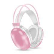 Wireless Headphones with RGB Lights (Pink)