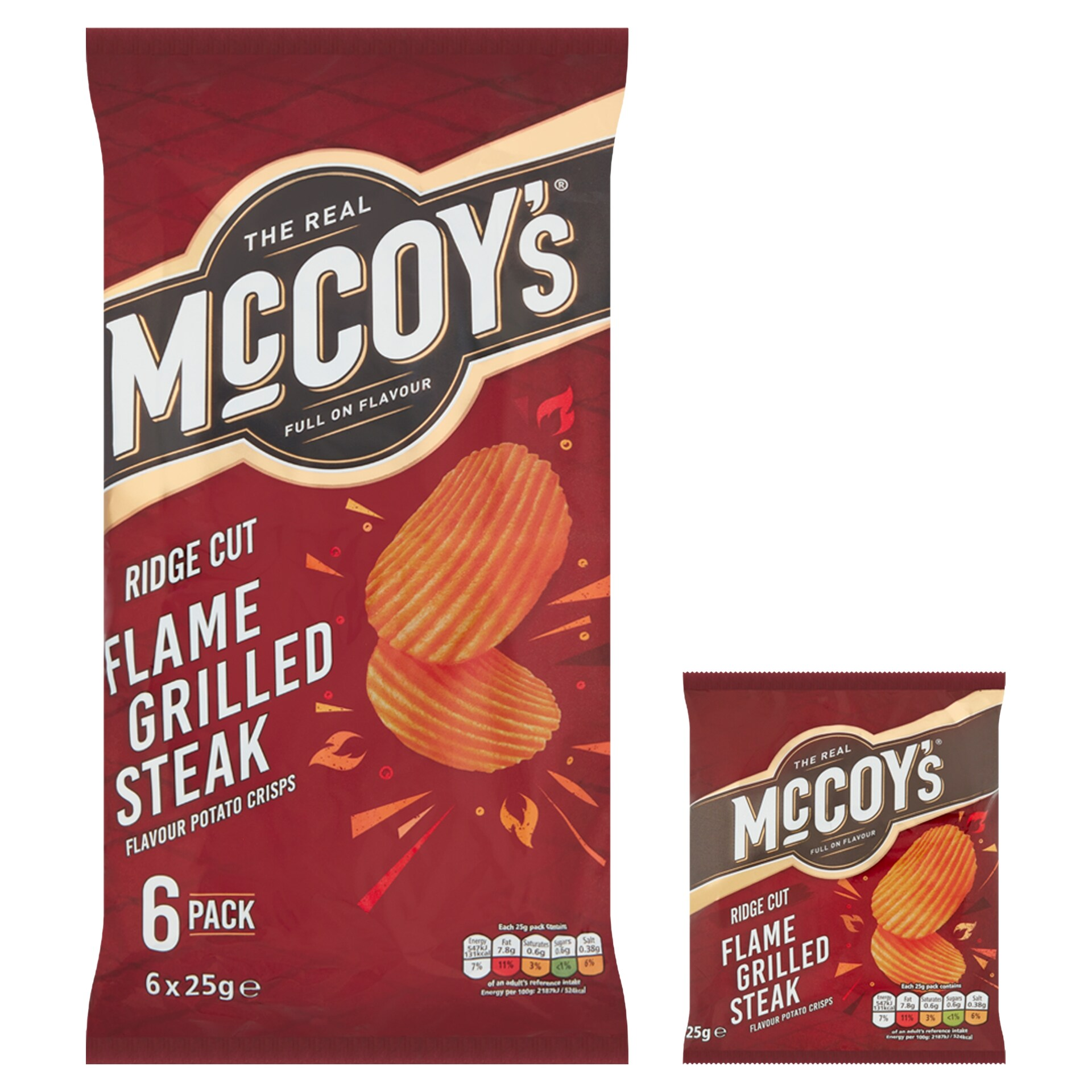 McCoy's Flame Grilled Steak Multipack Crisps 6x25g