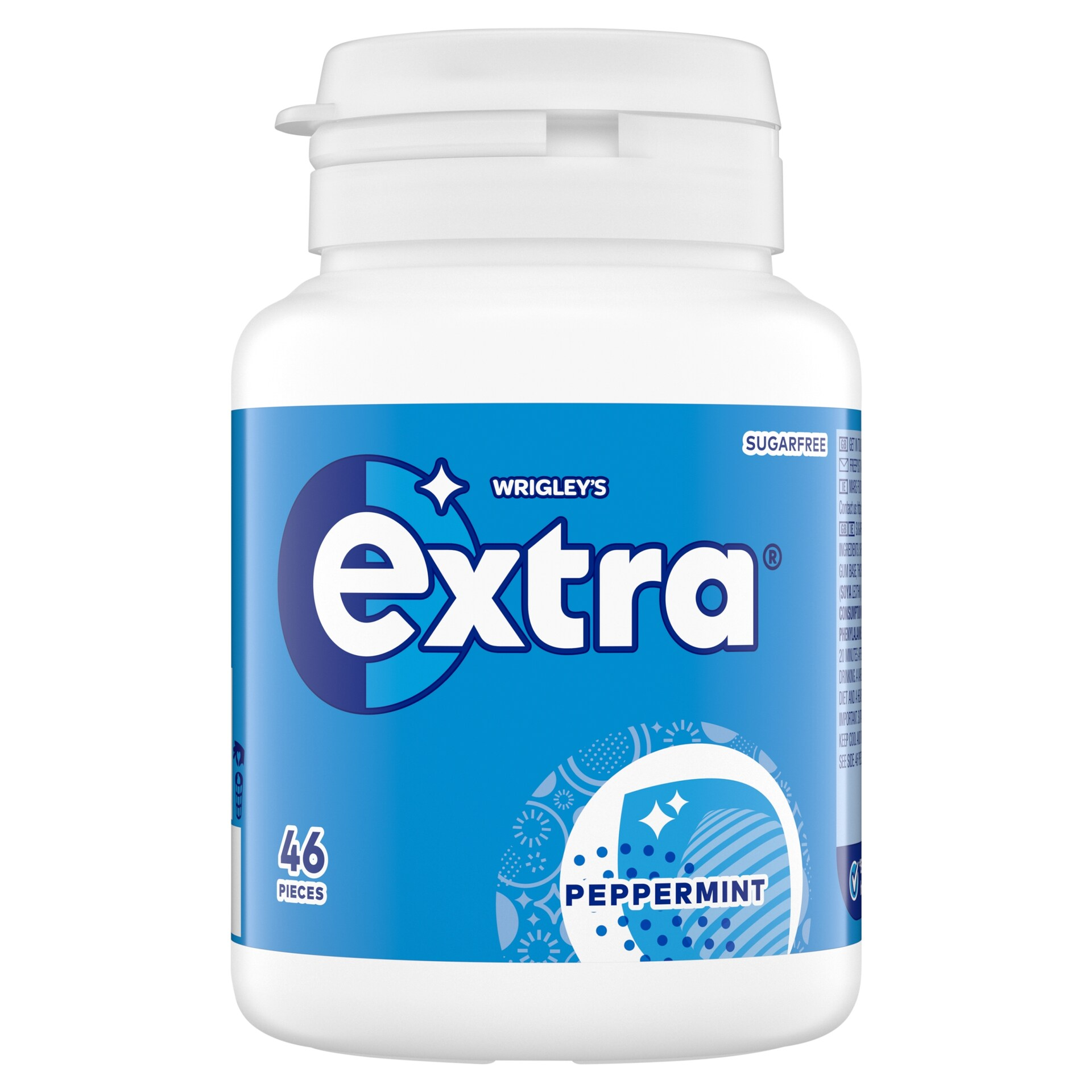 Wrigley's Extra Peppermint Sugar Free Chewing Gum 46 Pieces 64g