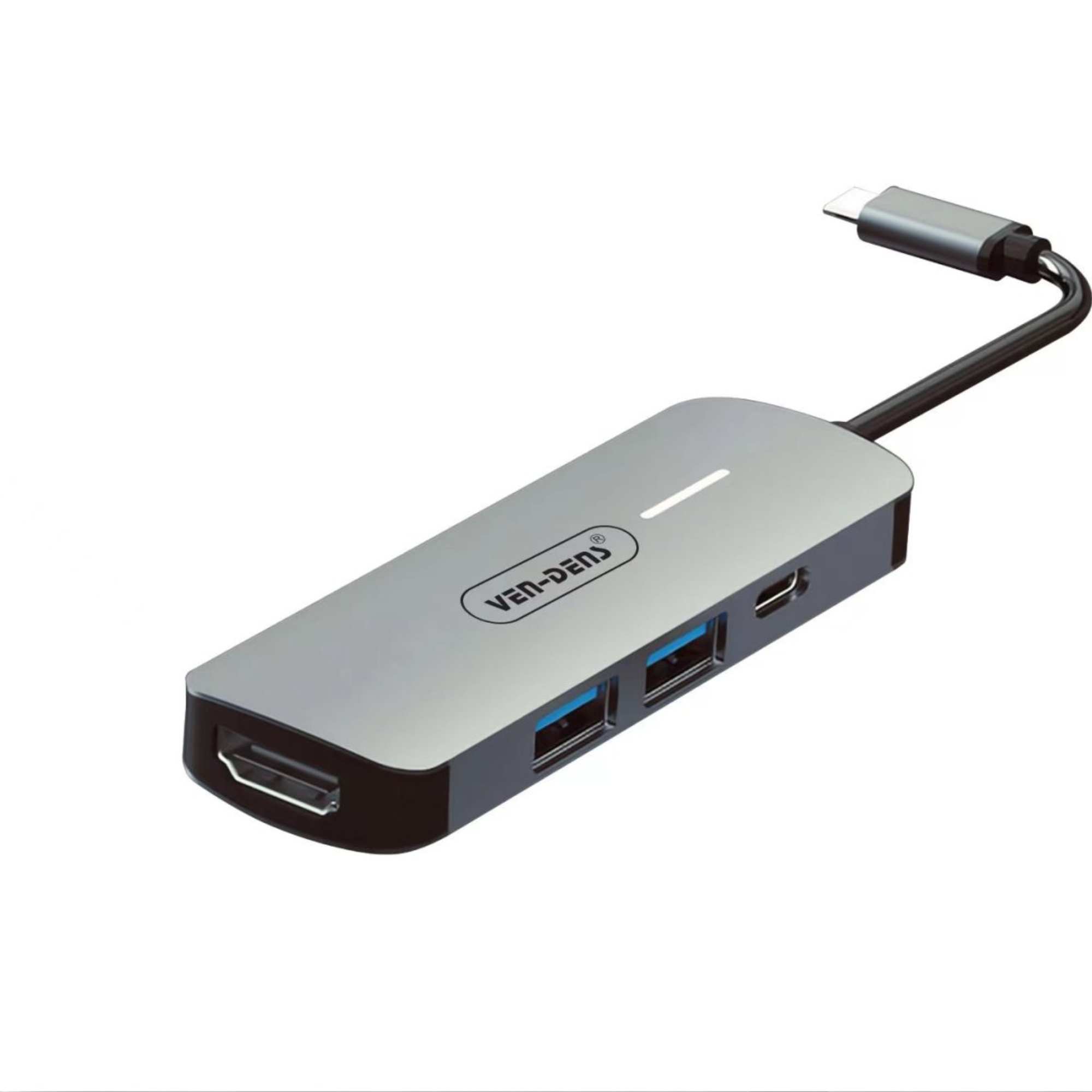 4-in-1 USB-C Multifunction Hub Adapter – USB-C to HDMI + 2×USB + PD Charging