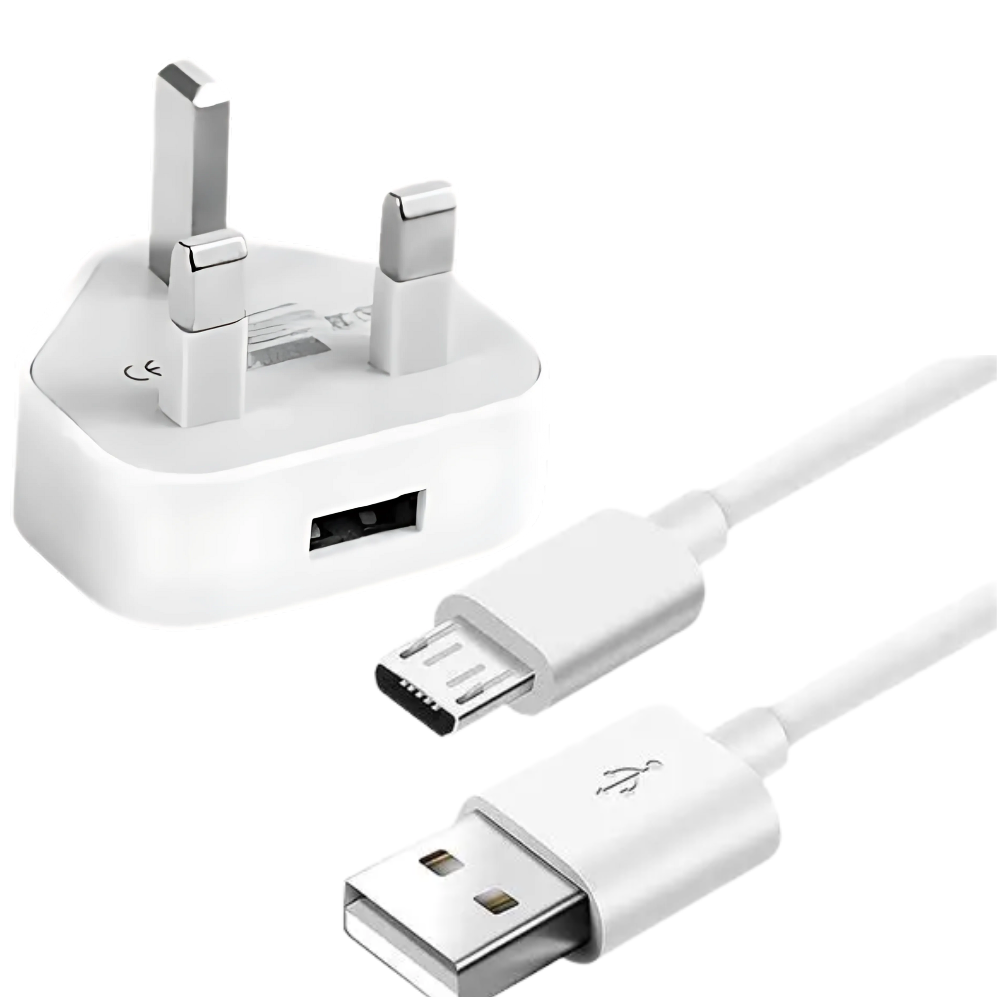 Old Android Charger USB Plug & Micro USB Cable