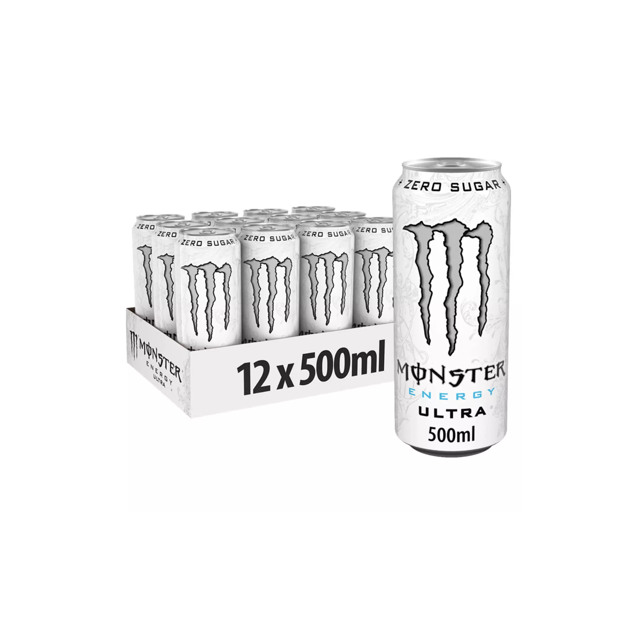 Monster Energy Ultra White Zero Sugar – 500ml Can