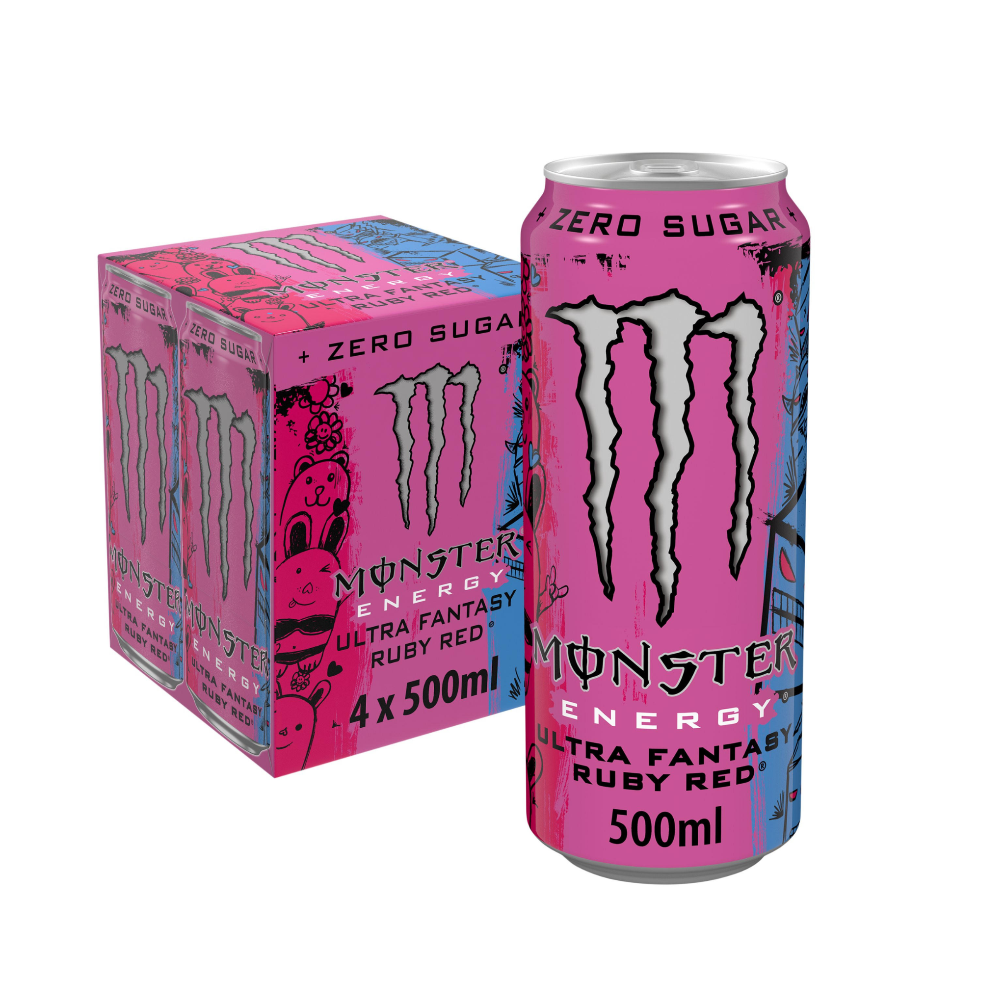 Monster Energy Ultra Fantasy Ruby Red Zero Sugar – 500ml Can