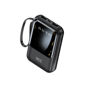 Power Bank 10000mah 10W with Built-in Charging Cable