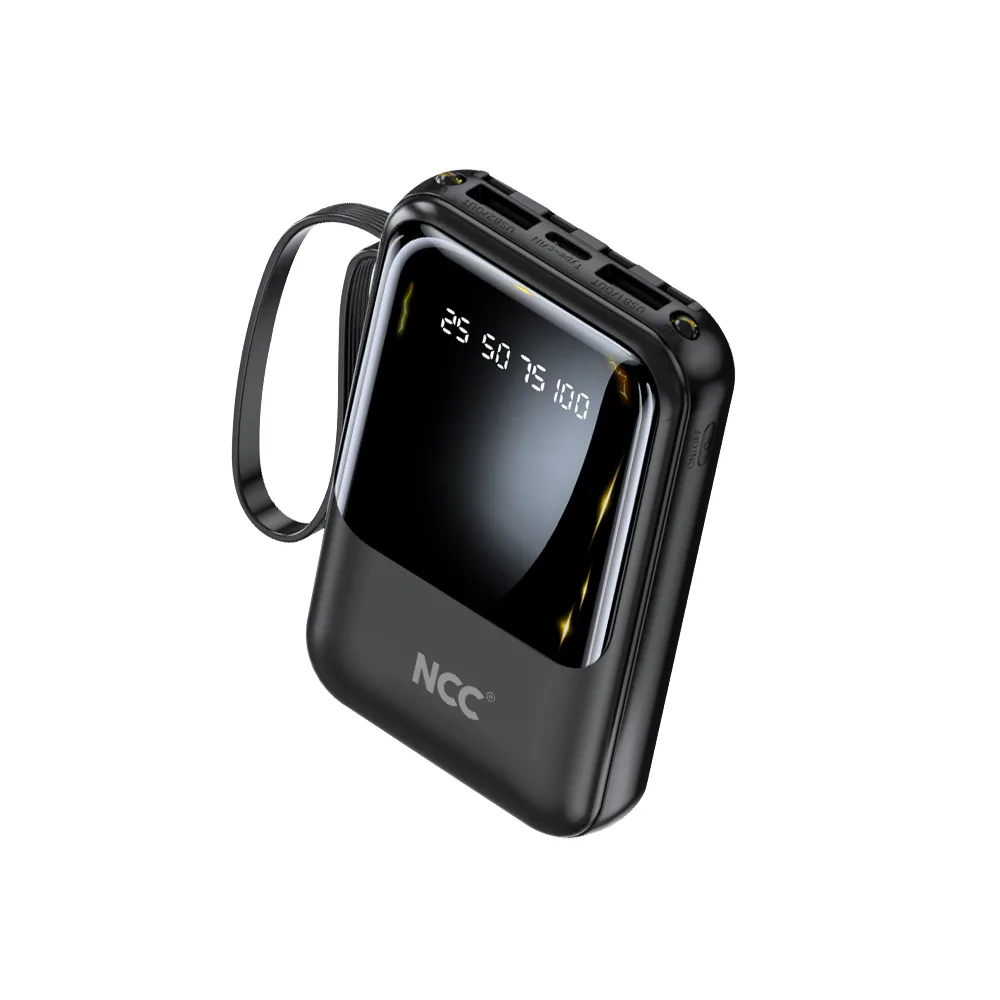 Power Bank 10000mah 10W with Built-in Charging Cable