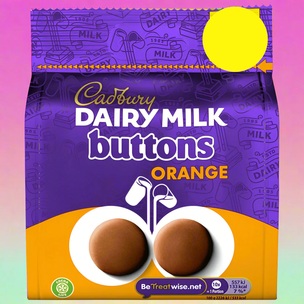 Cadbury Dairy Milk Orange Buttons Chocolate Bag