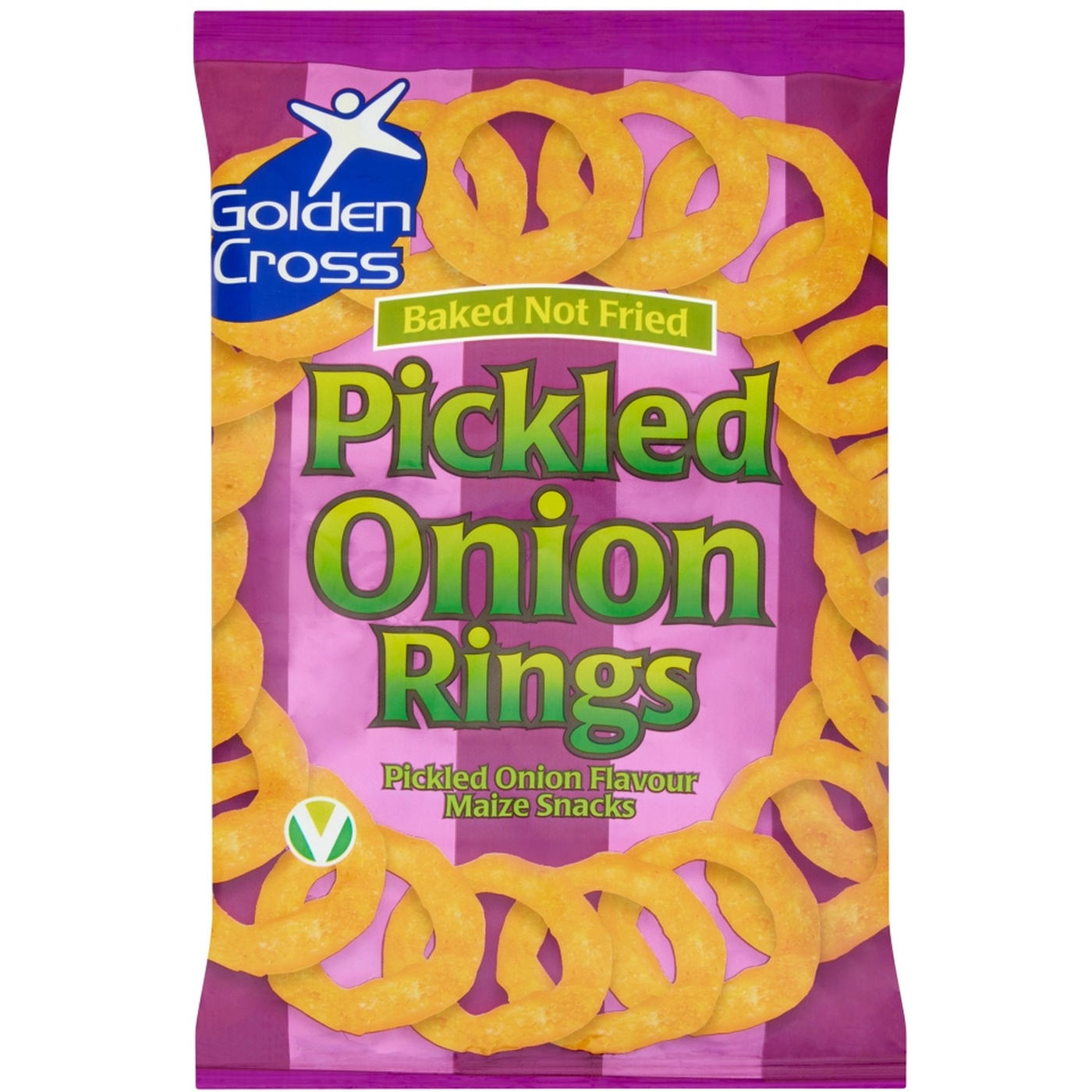 Golden Cross Pickled Onion Rings Flavour Corn Snacks 150g