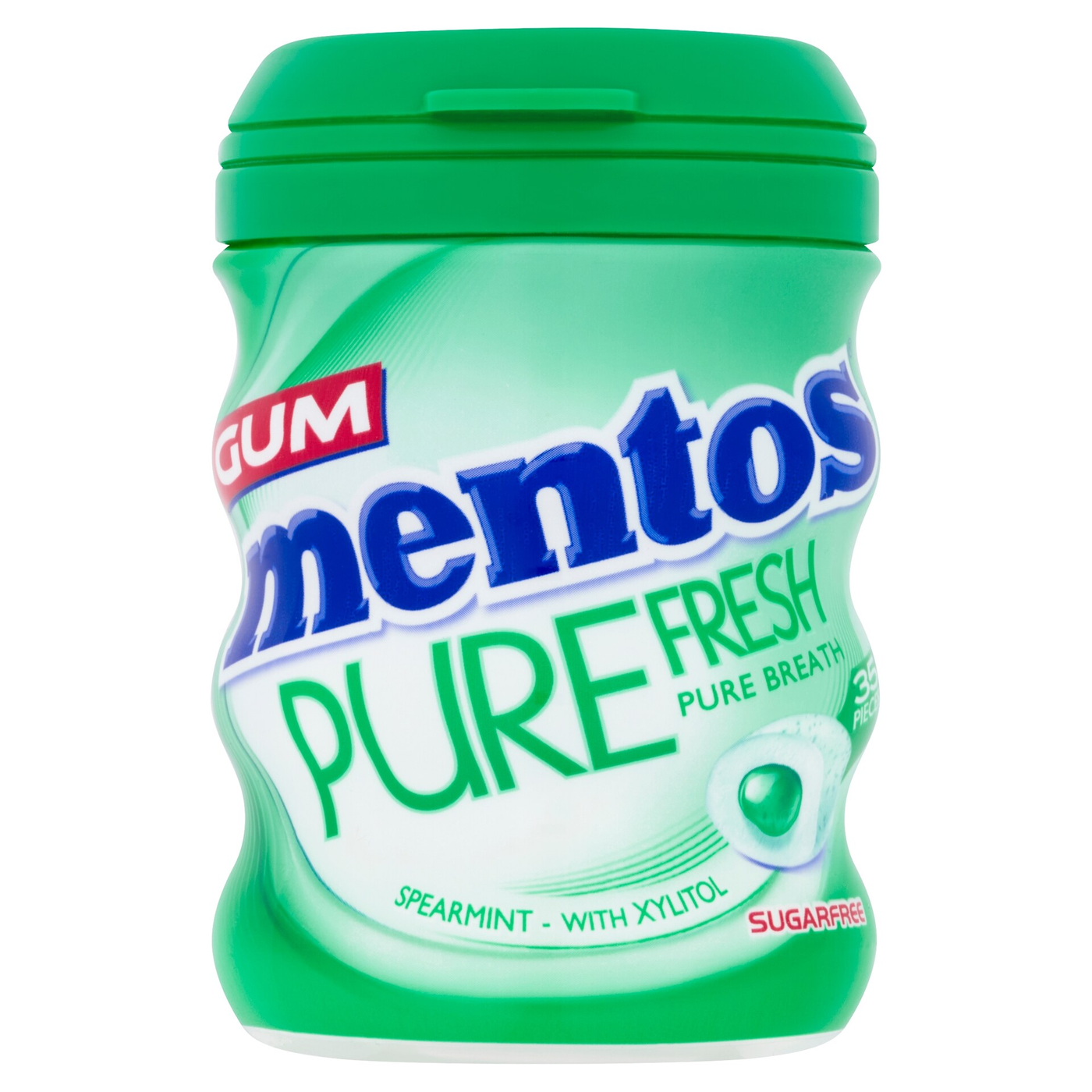 Mentos Pure Fresh Spearmint Gum 35 Pieces 70G