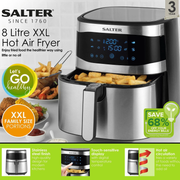 Salter Air Fryer Large Capacity Oil Free 8L Non-Stick Digital Control Timer